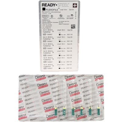 ReadySteel FlexoFile #35, 21mm Stainless Steel - Pre-Sterilized 6/Pk. Safe-ended non-cutting Batt