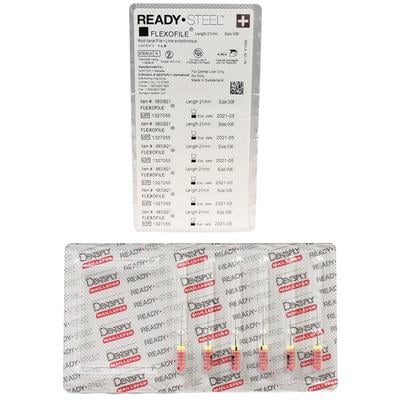 ReadySteel FlexoFile #06, 21MM Stainless Steel - Pre-Sterilized 6/Pk. Safe-ended non-cutting Batt