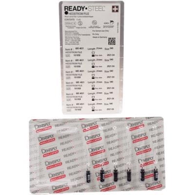 ReadySteel Hedstrom File 25mm #80 - Black, 6/Pk. Stainless steel with ISO color coded plastic