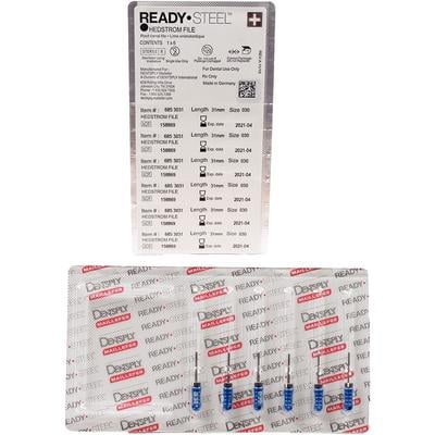 ReadySteel Hedstrom File 21mm #30 - Blue, 6/Pk. Stainless steel with ISO color coded plastic