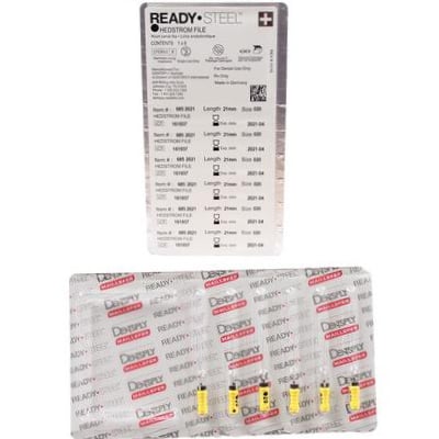 ReadySteel Hedstrom File 21mm #20 - Yellow, 6/Pk. Stainless steel with ISO color coded plastic