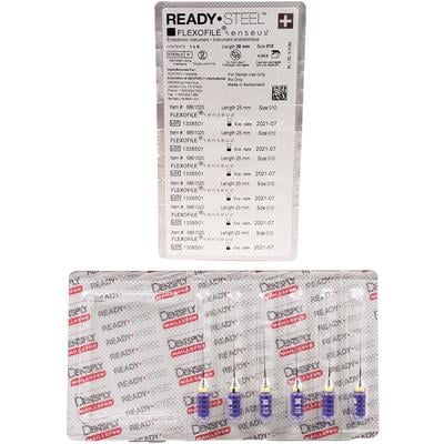 ReadySteel Senseus FlexoFile #10, 25mm Stainless Steel - Pre-Sterilized 6/Pk. Unique, silicone