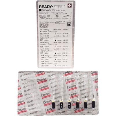 ReadySteel Senseus FlexoFile #40, 25mm Stainless Steel - Pre-Sterilized 6/Pk. Unique, silicone