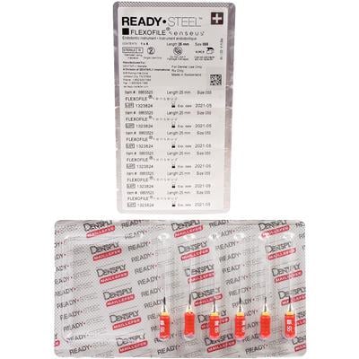 ReadySteel Senseus FlexoFile #55, 21mm Stainless Steel, Pre-Sterilized, 6/Pk. Unique, silicone