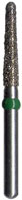 Midwest FG #2856L.018 Ultra Coarse Grit, Round End Taper Bur. Package of 5 Burs