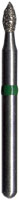 Midwest FG #368.023 Extra Fine Grit, Pointed Football Diamond Bur. Package of 5 Burs