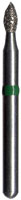 Midwest FG #368.023 Fine Grit, Football Shaped Diamond Bur. Package of 5 Burs