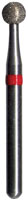 Midwest FG #801.023 Supercoarse Grit, Round Diamond Bur. Package of 5 burs