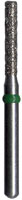 Midwest FG #837KR.014 Supercoarse Grit, Long Modified Shoulder Cylinder Diamond Bur. Package of 5