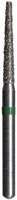 Midwest FG #848.016 Fine Grit, Flat End Taper Long, Diamond Bur. Package of 5 Burs