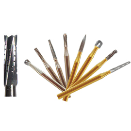 Midwest FG #557 straight fissure crosscut carbide bur, clinic pack. 100 burs/Bag