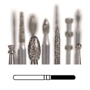 Midwest FG #KS2.014 Supercoarse Grit, KS Series Cylinder Diamond Bur. Package of 5 Burs
