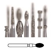 Midwest FG #KS4.024 Super Coarse Grit, KS Series Football Diamond Bur. Package of 5 Burs