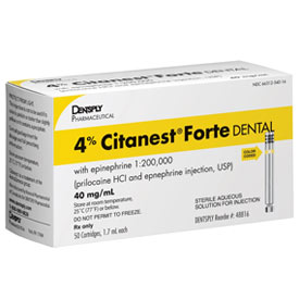 Citanest Forte 4% with Epinephrine 1:200,000. Local Anesthetic