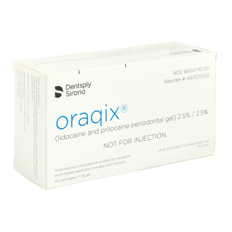 Oraqix Periodontal Gel, 2.5% Lidocaine and 2.5% Prilocaine | Net32