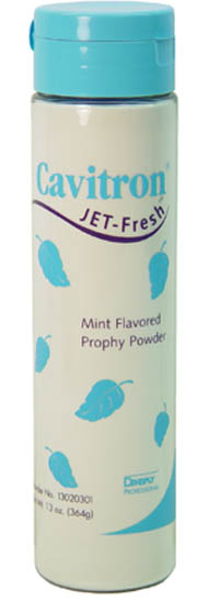 Jet-Fresh Air polishing powder, mint flavored. Single 13 ounce bottle