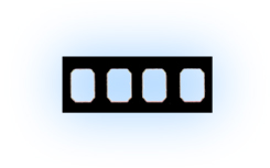 EZ-View X-Ray Film Mounts, Masked Pocket - Black 