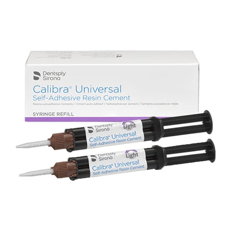 Calibra Universal Self-Adhesive Cement Automix Syringe, Light, Dual-Cure, 4.5 Gm, 2/Pk. Contains