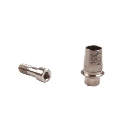 Dentsply Sirona TiBase Compatible w/Zimmer Z TSV 3.5 L. Includes 1x Titanium base, 1x Abutment