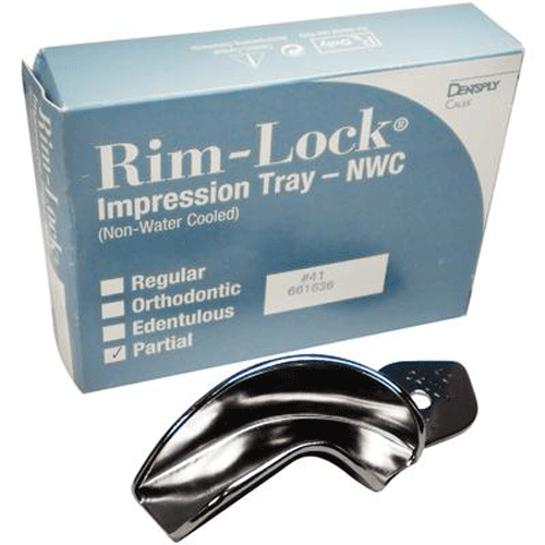 Rim-Lock #41 Upper Left/Lower Right Quadrant Solid Metal Impression Tray, 1/Pk. Non-water cooled