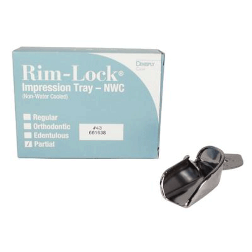 Rim-Lock #43 Upper Right/Lower Left Quadrant Solid Metal Impression Tray, 1/Pk. Non-water cooled
