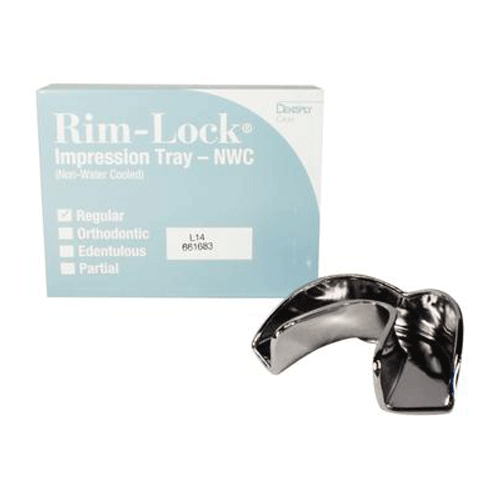 Rim-Lock #L14 Lower Full-Arch Solid Metal Impression Tray, 1/Pk. Non-water cooled. Suitable