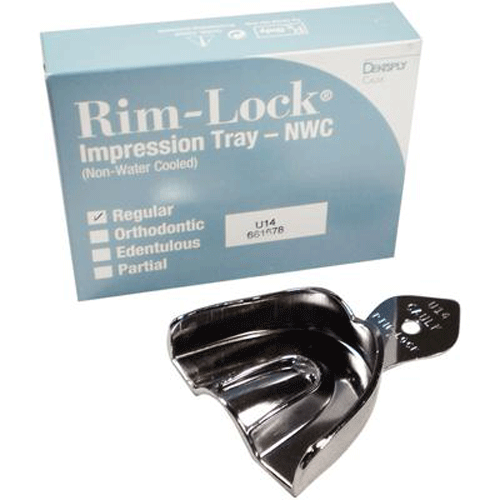 Rim-Lock #U14 Upper Full-Arch Solid Metal Impression Tray, 1/Pk. Non-water cooled. Suitable