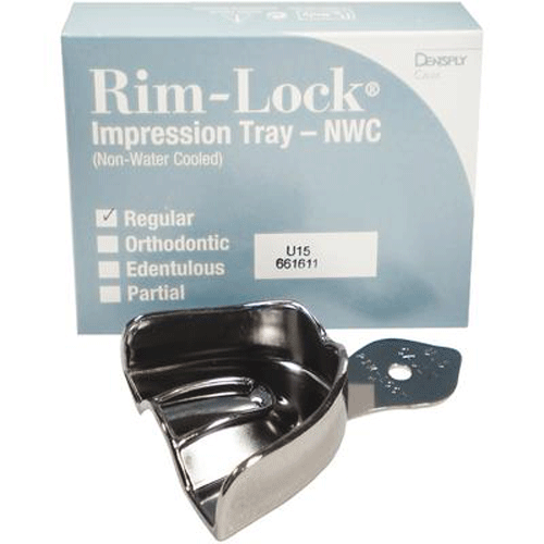 Rim-Lock #U15 Upper Full-Arch Solid Metal Impression Tray, 1/Pk. Non-water cooled. Suitable