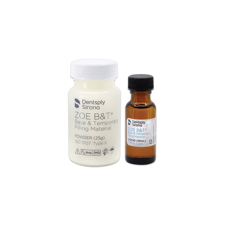 Zoe B&T Eugenol-containing base and temporary filling material, 25 gram of powder and 14 ml liquid