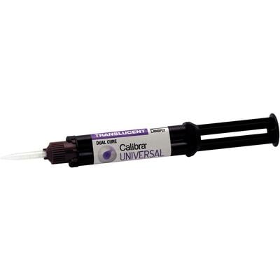 Calibra Universal Cement- Translucent 2 x 4.5 g Syringes and 20 Mixing Tips. Self adhesive, dual