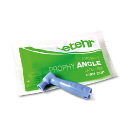 Etehr Disposable Prophy Angle with FIRM Cup Blue 100/Pk. Ribbed and Webbed. Fits all standard