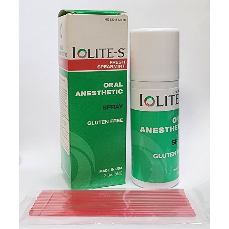 Iolite-S Topical Anesthetic Spray, 20% Benzocaine, Fresh Spearmint, 2 oz Can, 1/Pk. Provides