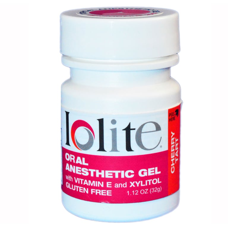 Iolite Topical Anesthetic Gel, 20% Benzocaine, Cherry Tart, 1.12 oz Jar, 1/Pk. Fast-acting