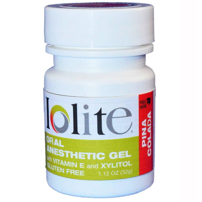 Iolite Topical Anesthetic Gel, 20% Benzocaine, Pina Colada, 1.12 oz Jar, 1/Pk. Fast-acting