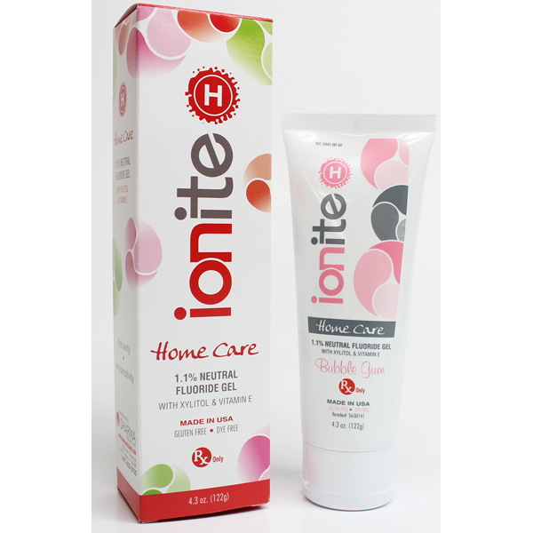 Ionite-H Home care toothpaste - Bubble Gum, case of 12 x 4.3 oz. tube. Prescription strength 1.1%