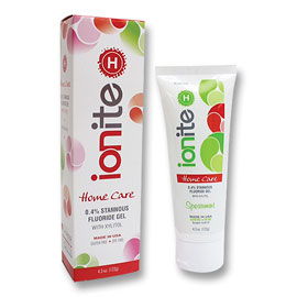 Ionite-H 0.40% Stannous Fluoride Gel - Spearmint, case of 12 x 4.3 oz. Tube. Reduces sensitivity