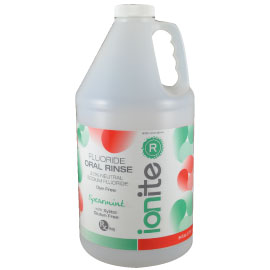 Ionite-R Neutral Sodium Fluoride Rinse - SPEARMINT, 64oz (1.9 Liter) Bottle. Ideal for patients