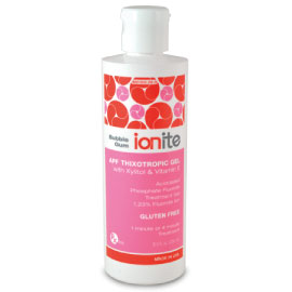 Ionite 1.23% APF Fluoride Gel - BUBBLE GUM, 17 oz. Economical and quick application fluoride