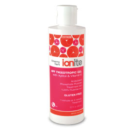 Ionite 1.23% APF Fluoride Gel - CHERRY TART, 17 oz. Economical and quick application fluoride