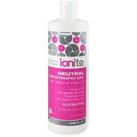 Ionite Neutral Fluoride Thixotropic Gel - STRAWBERRY SHORTCAKE, 17 oz. Economical and quick