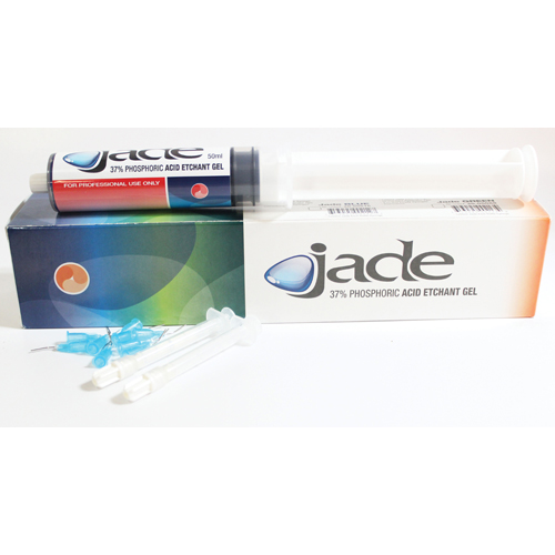 Jade Blue Etchant Gel, Bulk Kit: 1 x 50ml Syringe, 4 x 1.2ml Empty Syringes & 50 Pre-Bent 23ga