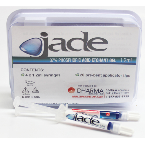 Jade Blue Etchant Gel, Mini Kit: 4 x 1.2ml Syringes & 20 Pre-Bent 23ga Blue Applicator Tips. 37%