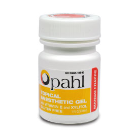 Opahl Topical Anesthetic Gel 20% Benzocaine - MANGO FRAPPE 1 oz. Fast-acting with no systemic