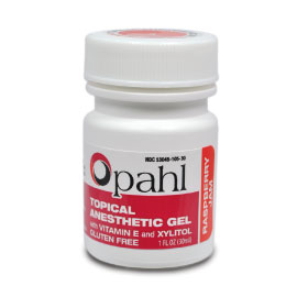 Opahl Topical Anesthetic Gel 20% Benzocaine - RASPBERRY JAM 1 oz. Fast-acting with no systemic