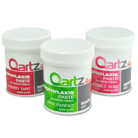 Qartz Fine Bubblegum Prophy Paste with Fluoride 12oz Jar. Non-Splatter