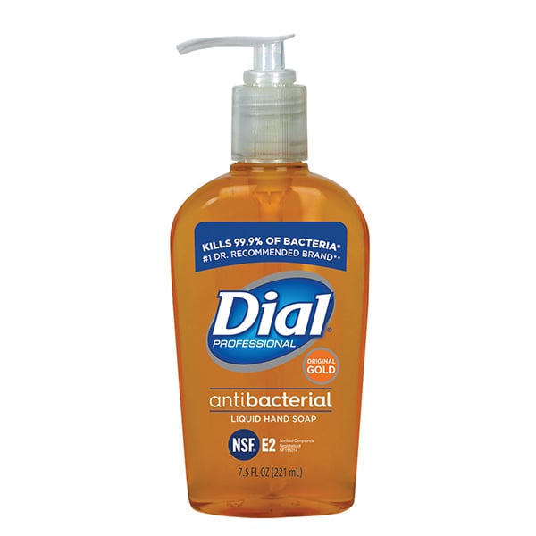 Dial Liquid Gold Dial Gold Antibacterial Liquid Hand Soap, 7.5 oz. Pump Bottle. Provides broad