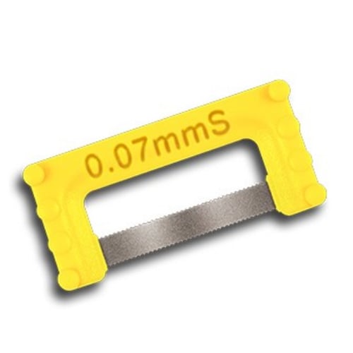 ContacEZ IPR Starter Yellow/Extra-Fine Single-Sided Diamond Strip 8/Pk. Top and Bottom Serrated
