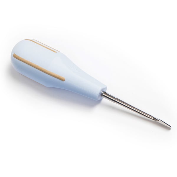 Luxator Short Periotome, 5mm (S5S), STRAIGHT Blade, 1/Pk, Tan color coded handle. 10 mm shorter