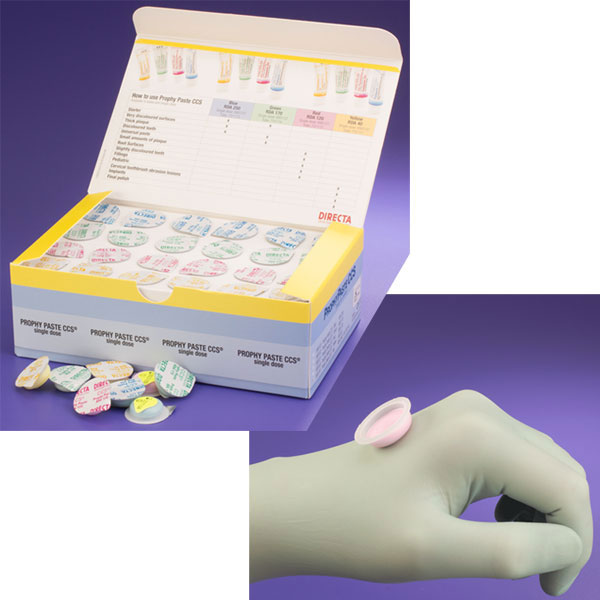 ProphyCare Prophy Paste CCS COARSE Single Dose 144/Pk. 2 gram cups have an adhesive base