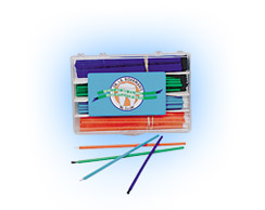 I.B. Brush Bendable sienna and teal applicator brushes with fine tips, package of 144 brushes